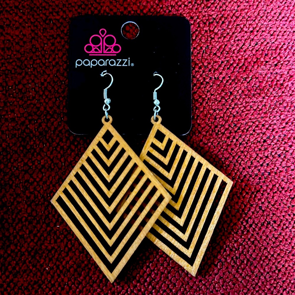 Paparazzi wooden earrings
